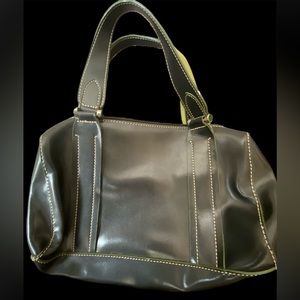 Purse -hand held -black manufactured leather-Like New